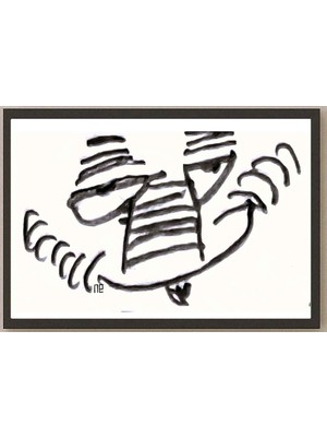 Karikatural Nezih Danyal Tipler Kişiye Özel Sertifikalı Sınırlı Fine Art Karikatür Baskı NTP00123