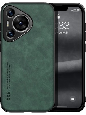 Bovinox Huawei Pura 70 Kamera Korumalı Kılıf Deri Görünümlü Tam Koruma Vintage Premium Deri Lansman Kılıf
