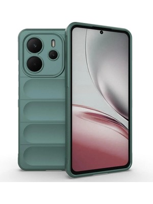 Bovinox Xiaomi Redmi Note 14 Kılıfı Darbe Emici Puffer Tasarım Kamera Korumalı Silikon Şişme Görünümlü Kapak