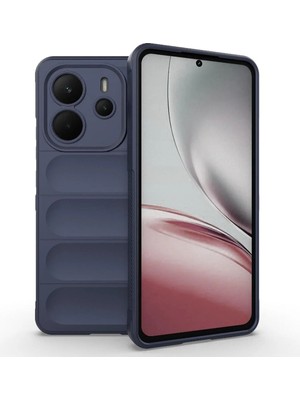 Bovinox Xiaomi Redmi Note 14 Kılıfı Darbe Emici Puffer Tasarım Kamera Korumalı Silikon Şişme Görünümlü Kapak