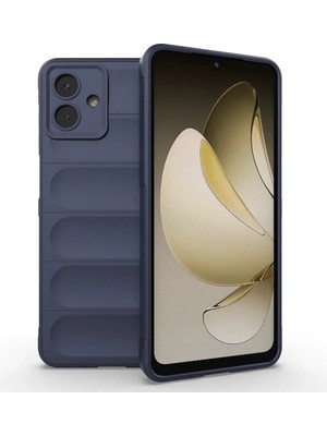 Bovinox Samsung Galaxy A07 Kılıfı Siyah Darbe Emici Puffer Tasarım Kamera Korumalı Silikon Şişme Görünümlü