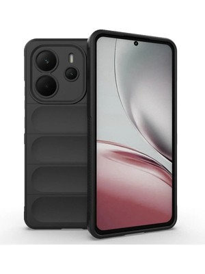 Bovinox Xiaomi Redmi Note 14 Kılıfı Darbe Emici Puffer Tasarım Kamera Korumalı Silikon Şişme Görünümlü Kapak
