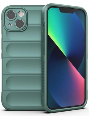 Bovinox Iphone 14 Kılıfı Darbe Emici Puffer Tasarım Kamera Korumalı Silikon Şişme Görünümlü Kapak