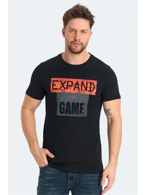 Slazenger ST15TE015-500 Rava Sıyah Erkek T-Shırt