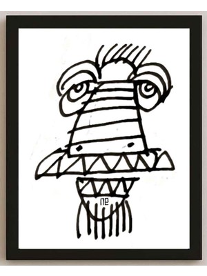 Karikatural Nezih Danyal Tipler Kişiye Özel Sertifikalı Sınırlı Fine Art Karikatür Baskı NTP00141