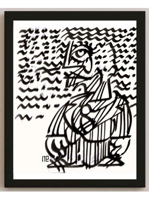 Karikatural Nezih Danyal Tipler Kişiye Özel Sertifikalı Sınırlı Fine Art Karikatür Baskı NTP00128