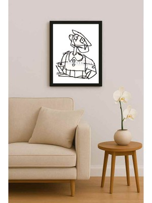 Karikatural Nezih Danyal Tipler Kişiye Özel Sertifikalı Sınırlı Fine Art Karikatür Baskı NTP00119