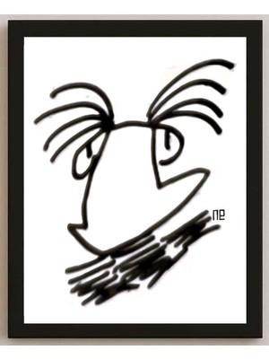 Karikatural Nezih Danyal Tipler Kişiye Özel Sertifikalı Sınırlı Fine Art Karikatür Baskı NTP00147