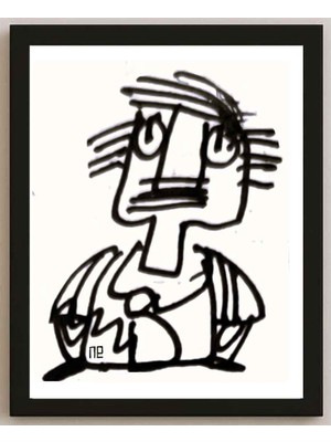 Karikatural Nezih Danyal Tipler Kişiye Özel Sertifikalı Sınırlı Fine Art Karikatür Baskı NTP00127