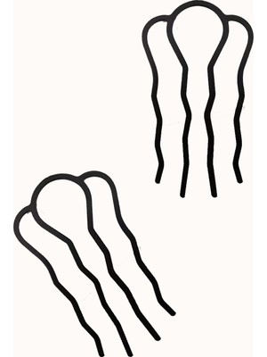 New Obsessions 2 Adet Minimalist Kolay Topuz ve Saç Şekillendirme Tokası