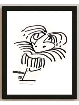 Karikatural Nezih Danyal Tipler Kişiye Özel Sertifikalı Sınırlı Fine Art Karikatür Baskı NTP00146
