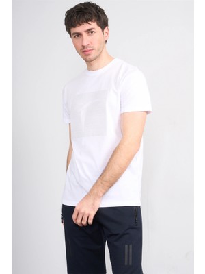 Çetinkaya Mentality 4512 Bisiklet Yaka Regular Modelli T-Shirt Beyaz