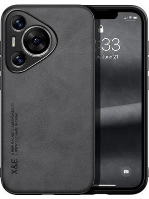 Bovinox Huawei Pura 70 Kamera Korumalı Kılıf Deri Görünümlü Tam Koruma Vintage Premium Deri Lansman Kılıf