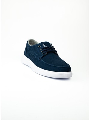 Babalı 023 Dakır's Mavi Keten Erkek Sneaker Ayakkabı