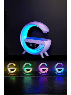 Android Uyumlu Akıllı Bluetooth Hoparlör Kablosuz Şarj Cihazı Standı - Lisinya