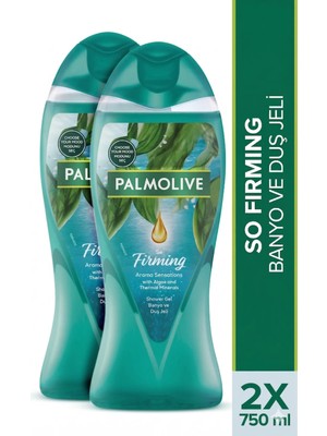 Palmolive Aroma Sensations So Firm Deniz Yosunu Özü İle Banyo Ve Duş Jeli 2x750 ml Cilde Uyumlu PH