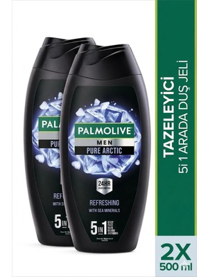 Palmolive Men Pure Artric 5i1 Arada Tazeleyici Duş Jeli 500 ml x2 Adet