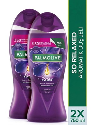 Palmolive So Relaxed Aromatik Duş Jeli 750 ml x 2 Lavanta ve Ylang Ylang ile Rahatlatıcı Koku