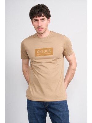 Çetinkaya Mentality 4525 Bisiklet Yaka Regular Modelli T-Shirt Kahve