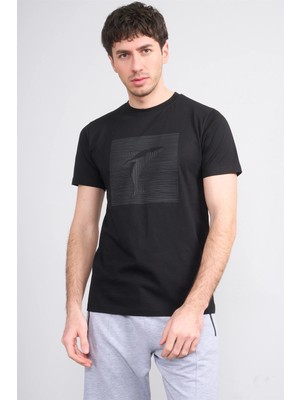 Çetinkaya Mentality 4512 Bisiklet Yaka Regular Modelli T-Shirt Siyah