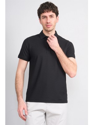 Çetinkaya Mentality 4549 Polo Yaka Regular Modelli T-Shirt Siyah