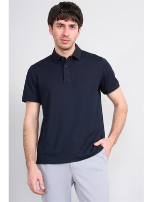 Çetinkaya Mentality 4565 Polo Yaka Regular Modelli T-Shirt Lacivert