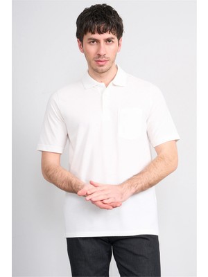 Çetinkaya Mentality 4598 Polo Yaka Regular Modelli T-Shirt Beyaz