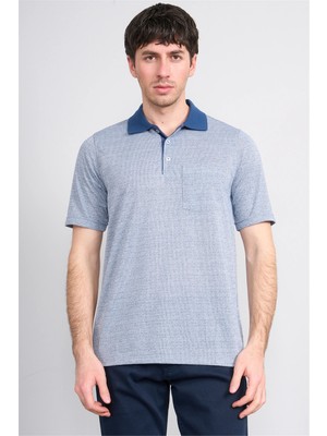 Çetinkaya Mentality 4626 Polo Yaka Regular Modelli T-Shirt Indigo