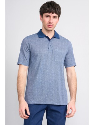 Çetinkaya Mentality 4627 Polo Yaka Regular Modelli T-Shirt Indigo
