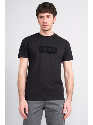 Çetinkaya Mentality 4525 Bisiklet Yaka Regular Modelli T-Shirt Siyah