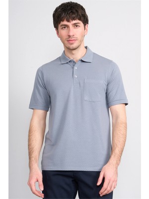 Çetinkaya Mentality 4598 Polo Yaka Regular Modelli T-Shirt Gri