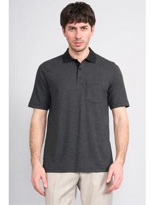 Çetinkaya Mentality 4597 Polo Yaka Regular Modelli T-Shirt Siyah