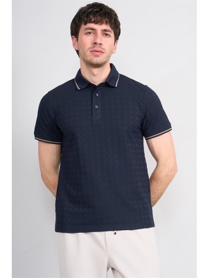 Çetinkaya Mentality 4559 Polo Yaka Regular Modelli T-Shirt Lacivert
