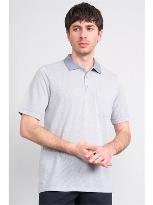 Çetinkaya Mentality 4626 Polo Yaka Regular Modelli T-Shirt Gri