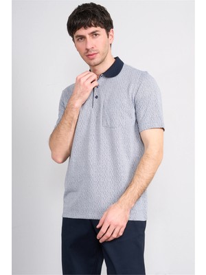 Çetinkaya Mentality 4628 Polo Yaka Regular Modelli T-Shirt Lacivert