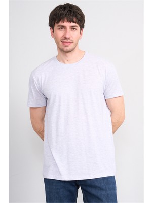 Çetinkaya Mentality 2772 Bisiklet Yaka Slimfit Basic T-Shirt Karmelanj