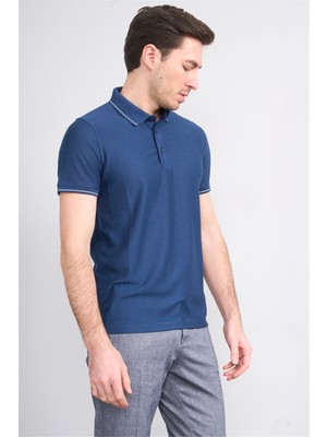 Çetinkaya Mentality 4563 Polo Yaka Regular Modelli T-Shirt Indigo