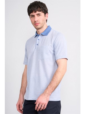 Çetinkaya Mentality 4628 Polo Yaka Regular Modelli T-Shirt Mavi