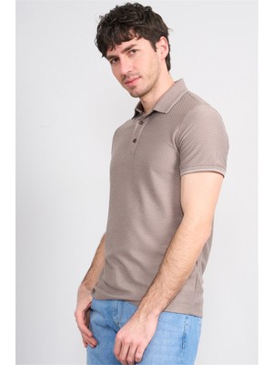 Çetinkaya Mentality 4563 Polo Yaka Regular Modelli T-Shirt Vizon