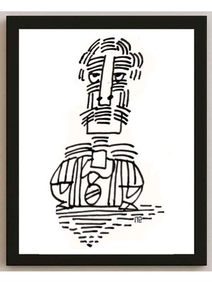 Karikatural Nezih Danyal Tipler Kişiye Özel Sertifikalı Sınırlı Fine Art Karikatür Baskı NTP00142