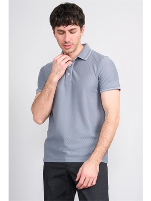 Çetinkaya Mentality 4563 Polo Yaka Regular Modelli T-Shirt Gri