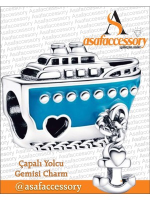 Asaf Accessory Çapalı Yolcu Gemisi Charm / Gümüş Kaplama