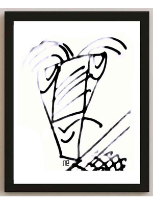 Karikatural Nezih Danyal Tipler Kişiye Özel Sertifikalı Sınırlı Fine Art Karikatür Baskı NTP00148