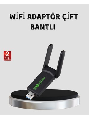 1200 Mbps Dual Band Wifi Adaptör – 5.8g & 2.4g Çift Antenli - Lisinya