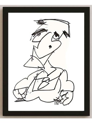 Karikatural Nezih Danyal Tipler Kişiye Özel Sertifikalı Sınırlı Fine Art Karikatür Baskı NTP00107