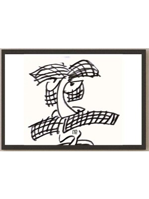 Karikatural Nezih Danyal Tipler Kişiye Özel Sertifikalı Sınırlı Fine Art Karikatür Baskı NTP00138