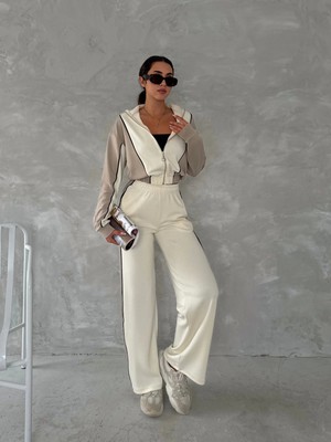 Kadın Garnili Modal Kumaş Eşofman Takımı