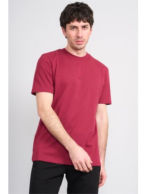JSCO Mareteks 2600 Js Bordo Erkek 0 Yaka Less Is More Suprem T-Shırt
