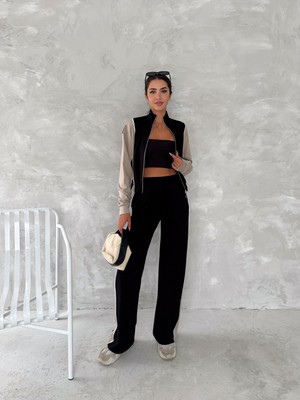 Kadın Garnili Modal Kumaş Eşofman Takımı