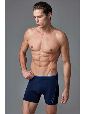 Eros ERS014 Lacivert Renkli Boxer Erkek İçin Konforlu Paça Tipi Tasarım